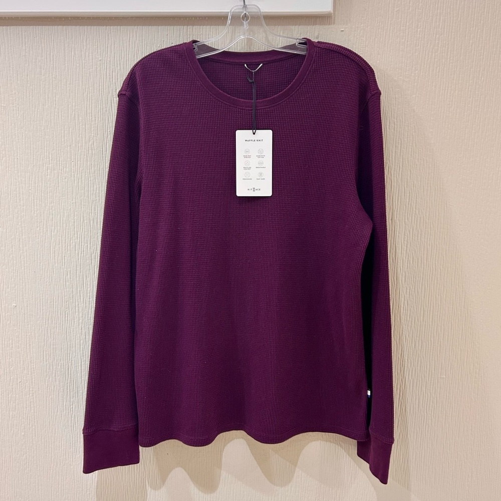 Kit & Ace Men’s Aurora Waffle Tee Plum
